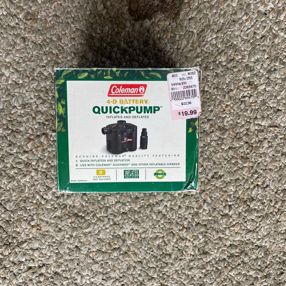 Coleman 4-D Battery Quick Pump